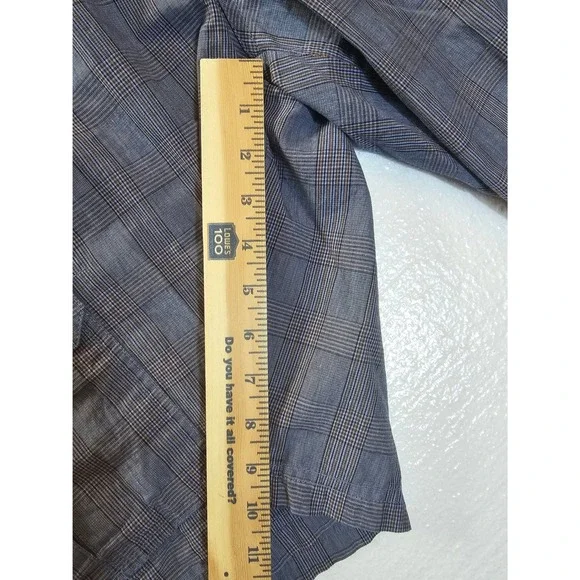 Joseph Abboud Mens Blue Brown Plaid Cargo Shorts with Belt Size 34 Cotton - Picture 5 of 5